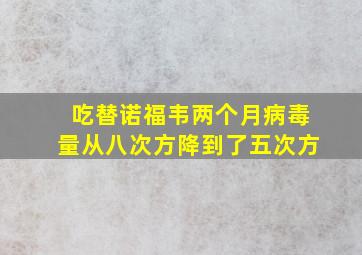 吃替诺福韦两个月病毒量从八次方降到了五次方