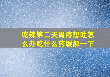 吃辣第二天胃疼想吐怎么办吃什么药缓解一下