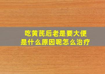 吃黄芪后老是要大便是什么原因呢怎么治疗