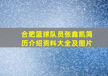 合肥篮球队员张鑫凯简历介绍资料大全及图片