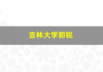 吉林大学郭锐