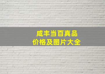 咸丰当百真品价格及图片大全