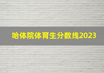 哈体院体育生分数线2023