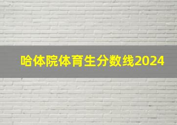 哈体院体育生分数线2024