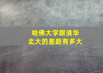 哈佛大学跟清华北大的差距有多大