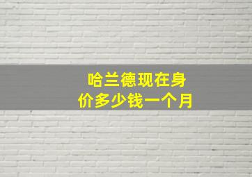 哈兰德现在身价多少钱一个月