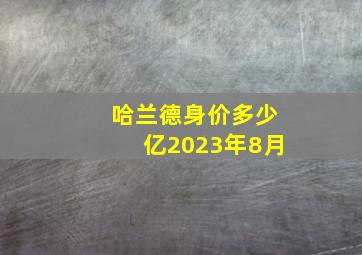 哈兰德身价多少亿2023年8月