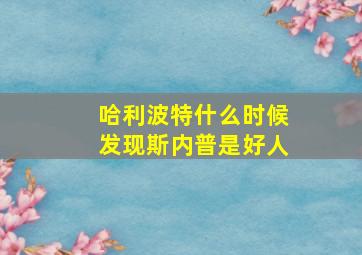 哈利波特什么时候发现斯内普是好人