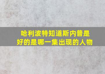 哈利波特知道斯内普是好的是哪一集出现的人物