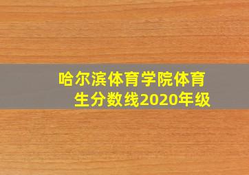 哈尔滨体育学院体育生分数线2020年级