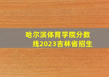 哈尔滨体育学院分数线2023吉林省招生