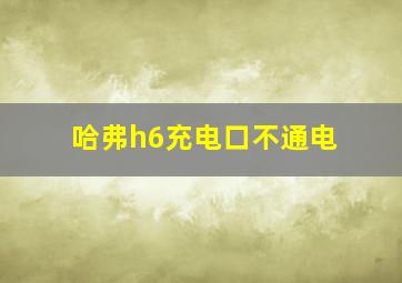 哈弗h6充电口不通电