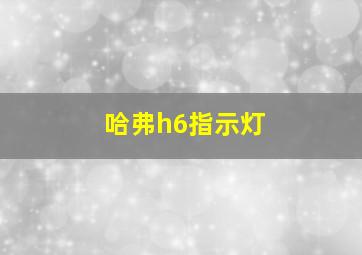 哈弗h6指示灯