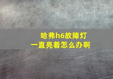 哈弗h6故障灯一直亮着怎么办啊