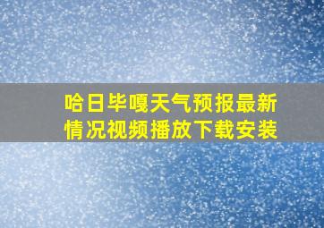 哈日毕嘎天气预报最新情况视频播放下载安装