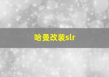 哈曼改装slr