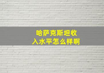 哈萨克斯坦收入水平怎么样啊