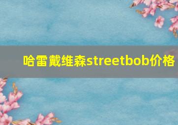 哈雷戴维森streetbob价格