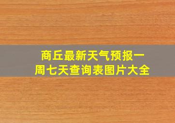 商丘最新天气预报一周七天查询表图片大全