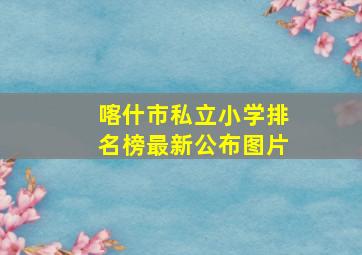 喀什市私立小学排名榜最新公布图片