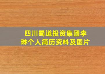 四川蜀道投资集团李琳个人简历资料及图片