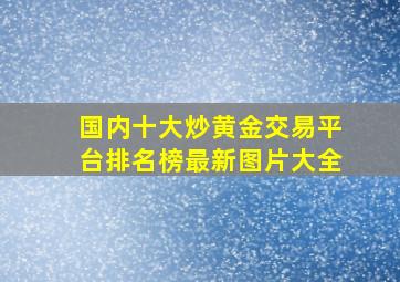 国内十大炒黄金交易平台排名榜最新图片大全