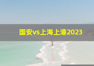 国安vs上海上港2023