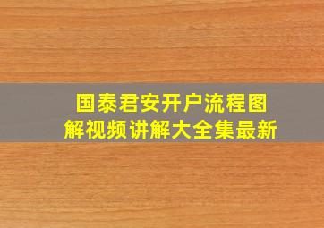 国泰君安开户流程图解视频讲解大全集最新