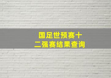 国足世预赛十二强赛结果查询