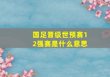 国足晋级世预赛12强赛是什么意思