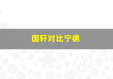 国轩对比宁德