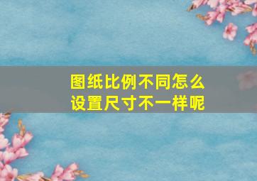 图纸比例不同怎么设置尺寸不一样呢