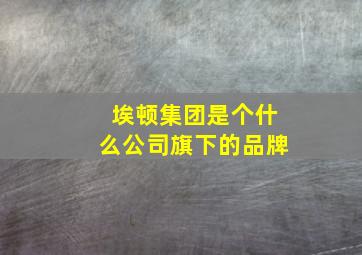 埃顿集团是个什么公司旗下的品牌