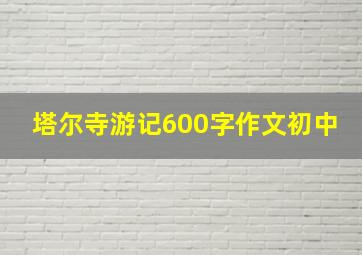 塔尔寺游记600字作文初中