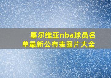 塞尔维亚nba球员名单最新公布表图片大全