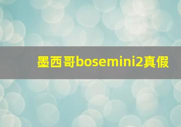 墨西哥bosemini2真假