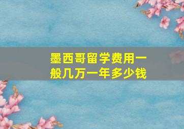 墨西哥留学费用一般几万一年多少钱