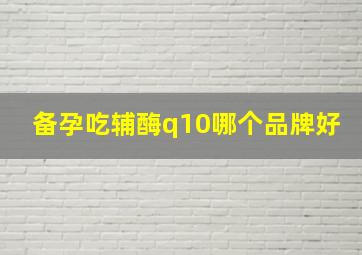 备孕吃辅酶q10哪个品牌好