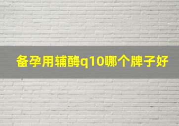 备孕用辅酶q10哪个牌子好