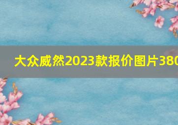 大众威然2023款报价图片380