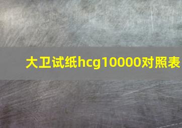 大卫试纸hcg10000对照表