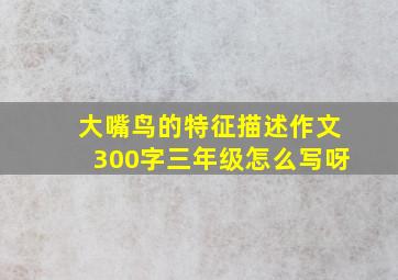 大嘴鸟的特征描述作文300字三年级怎么写呀