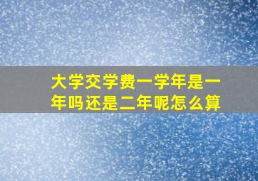 大学交学费一学年是一年吗还是二年呢怎么算