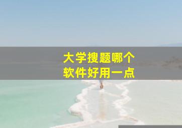 大学搜题哪个软件好用一点