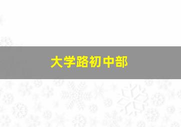 大学路初中部