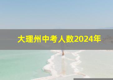 大理州中考人数2024年