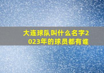 大连球队叫什么名字2023年的球员都有谁