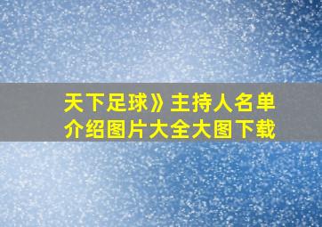 天下足球》主持人名单介绍图片大全大图下载