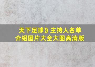 天下足球》主持人名单介绍图片大全大图高清版