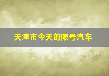 天津市今天的限号汽车